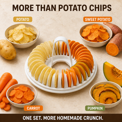 ✈️Last Day 50% OFF✨💞50K+ SOLD!😍🥔DIY Microwave Potato Chip Maker with Slicer Bowl Set