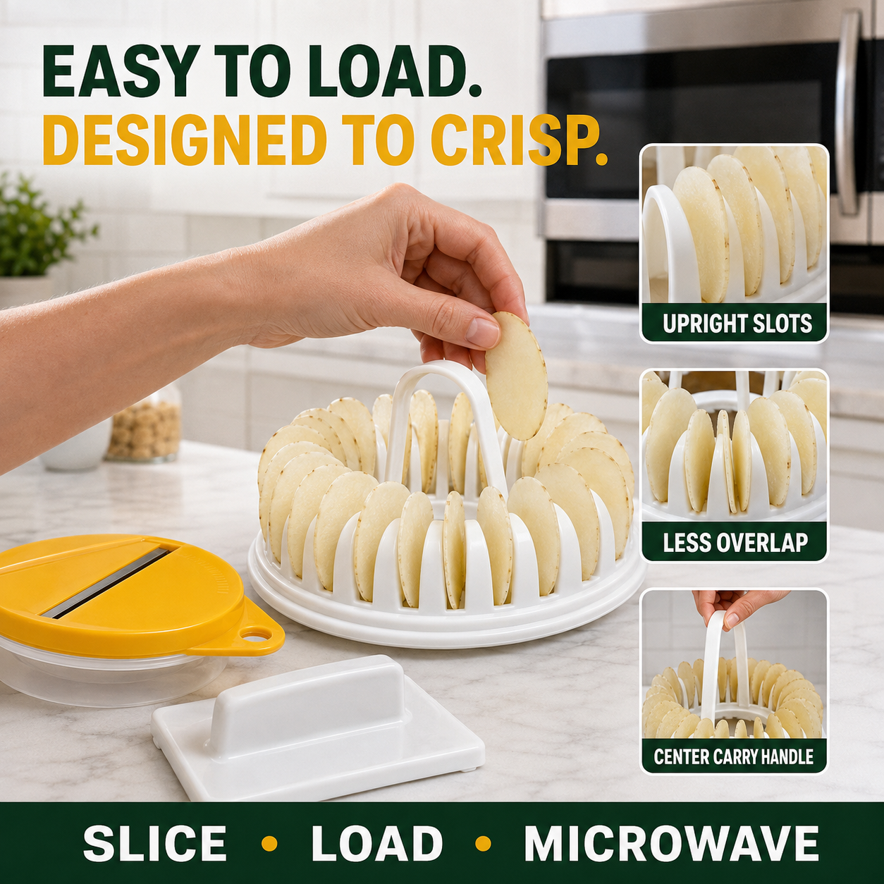 ✈️Last Day 50% OFF✨💞50K+ SOLD!😍🥔DIY Microwave Potato Chip Maker with Slicer Bowl Set