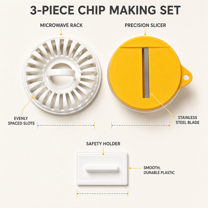 ✈️Last Day 50% OFF✨💞50K+ SOLD!😍🥔DIY Microwave Potato Chip Maker with Slicer Bowl Set