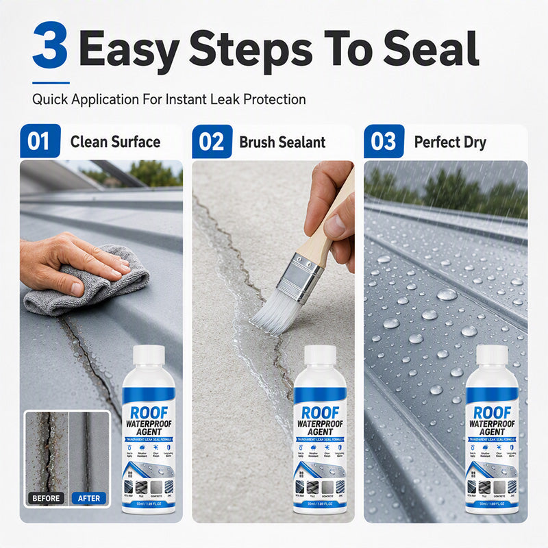 ✈️Last Day 50% OFF✨Transparent Roof Waterproof Sealant with Brush