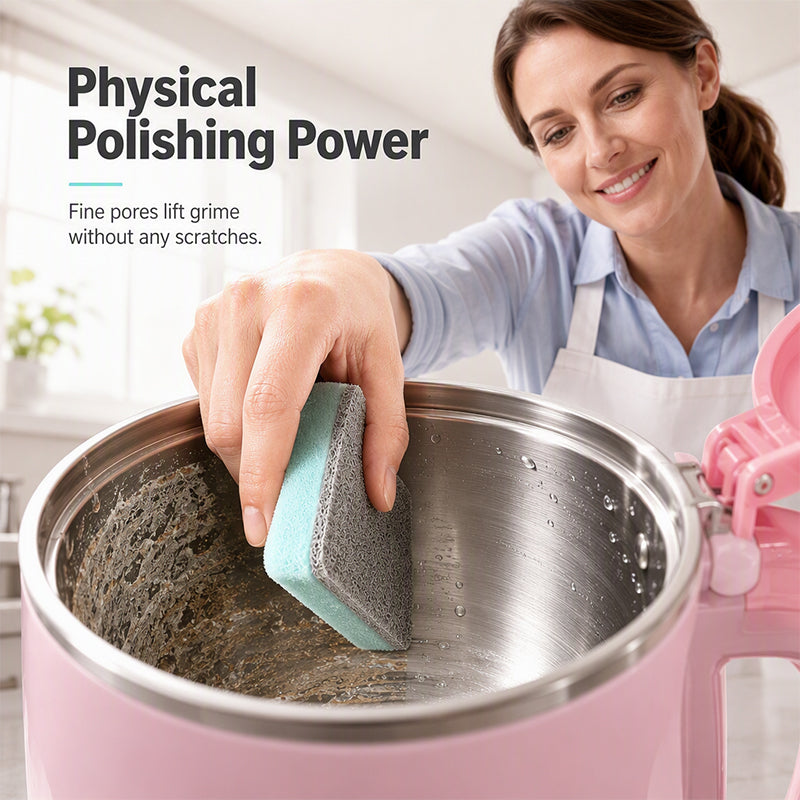 ✈️Last Day 50% OFF✨Limescale Magic Eraser Cleaning Sponge – Chemical-Free Hard Water Stain Remover