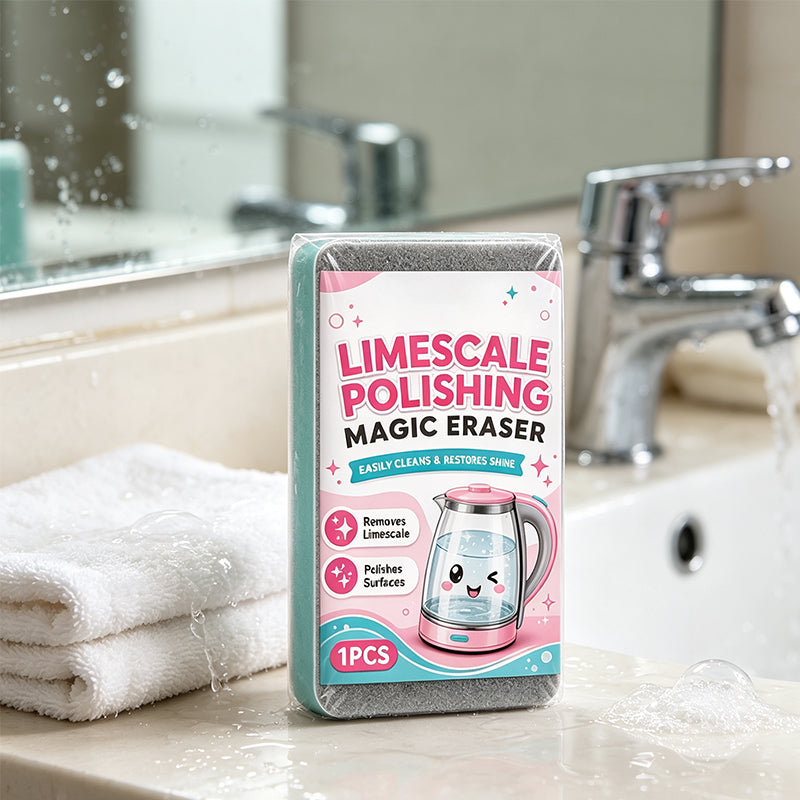 ✈️Last Day 50% OFF✨Limescale Magic Eraser Cleaning Sponge – Chemical-Free Hard Water Stain Remover