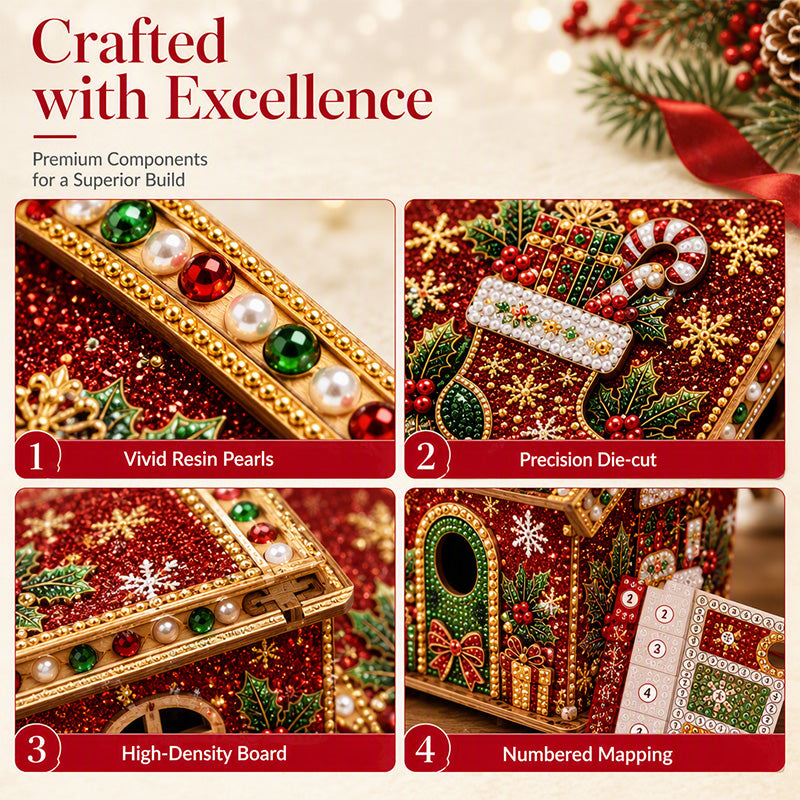 ✈️Last Day 50% OFF✨🎄 3D DIY Christmas Pearl Art Kit