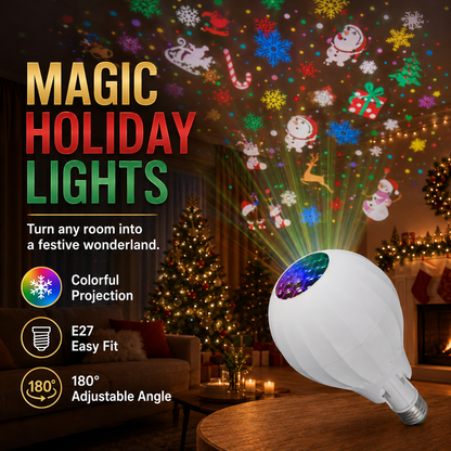 🎁2026 New Arrivals 50% OFF💥Rotating Christmas Projector Bulb | 16 Patterns!!!