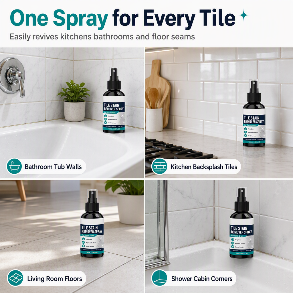 ✈️🧼 Grout Cleaning Spray – Easy Care for Tile Lines & Damp-Area Stains