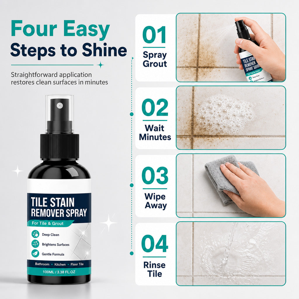 ✈️🧼 Grout Cleaning Spray – Easy Care for Tile Lines & Damp-Area Stains