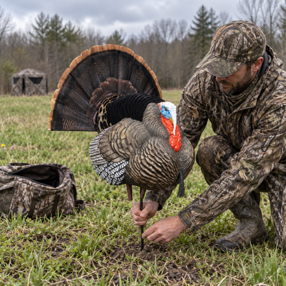 🔥Hunting season Promotion 43% OFF—🦃Ultra-Realistic Collapsible Full-Strut Turkey Decoy with Stake & Carry Bag
