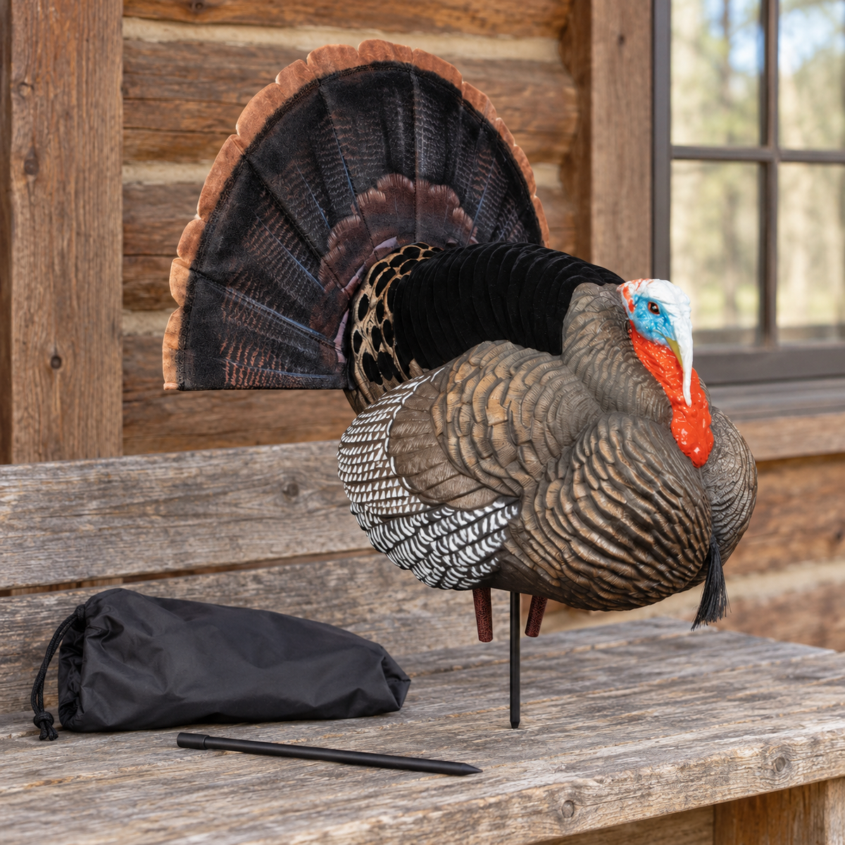 🔥Hunting season Promotion 43% OFF—🦃Ultra-Realistic Collapsible Full-Strut Turkey Decoy with Stake & Carry Bag