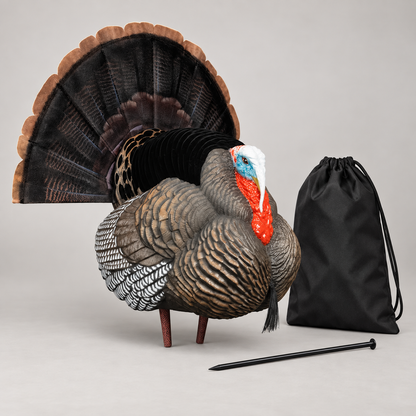 🔥Hunting season Promotion 43% OFF—🦃Ultra-Realistic Collapsible Full-Strut Turkey Decoy with Stake & Carry Bag