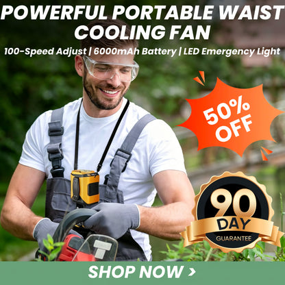 2026 Newest Outdoor Digital Display Waist Fan