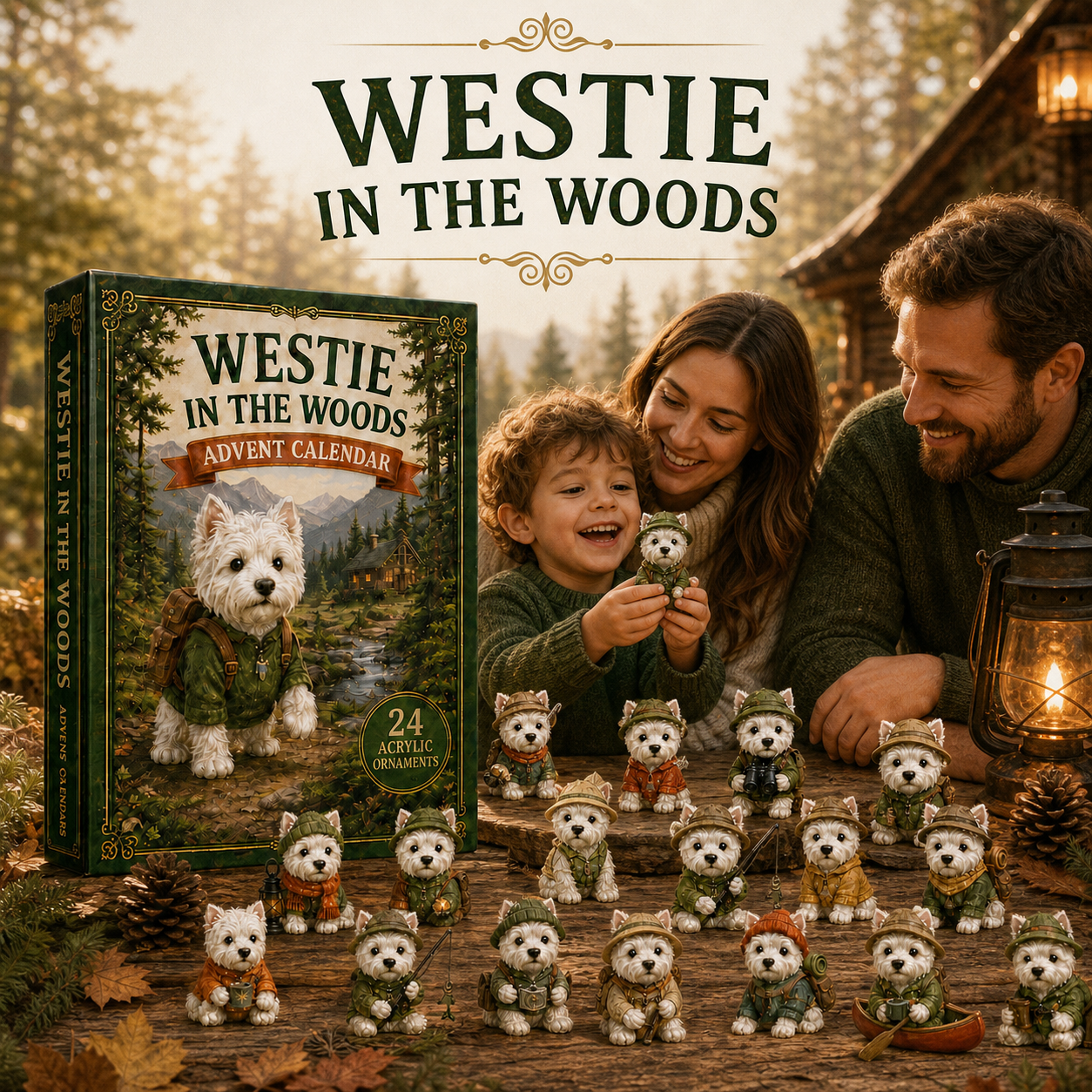 🏅Best Seller - Westie In The Woods Advent Calendar 2026 - 24-Day Festive Countdown - Gift For Dog Lovers