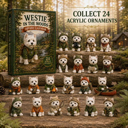 🏅Best Seller - Westie In The Woods Advent Calendar 2026 - 24-Day Festive Countdown - Gift For Dog Lovers