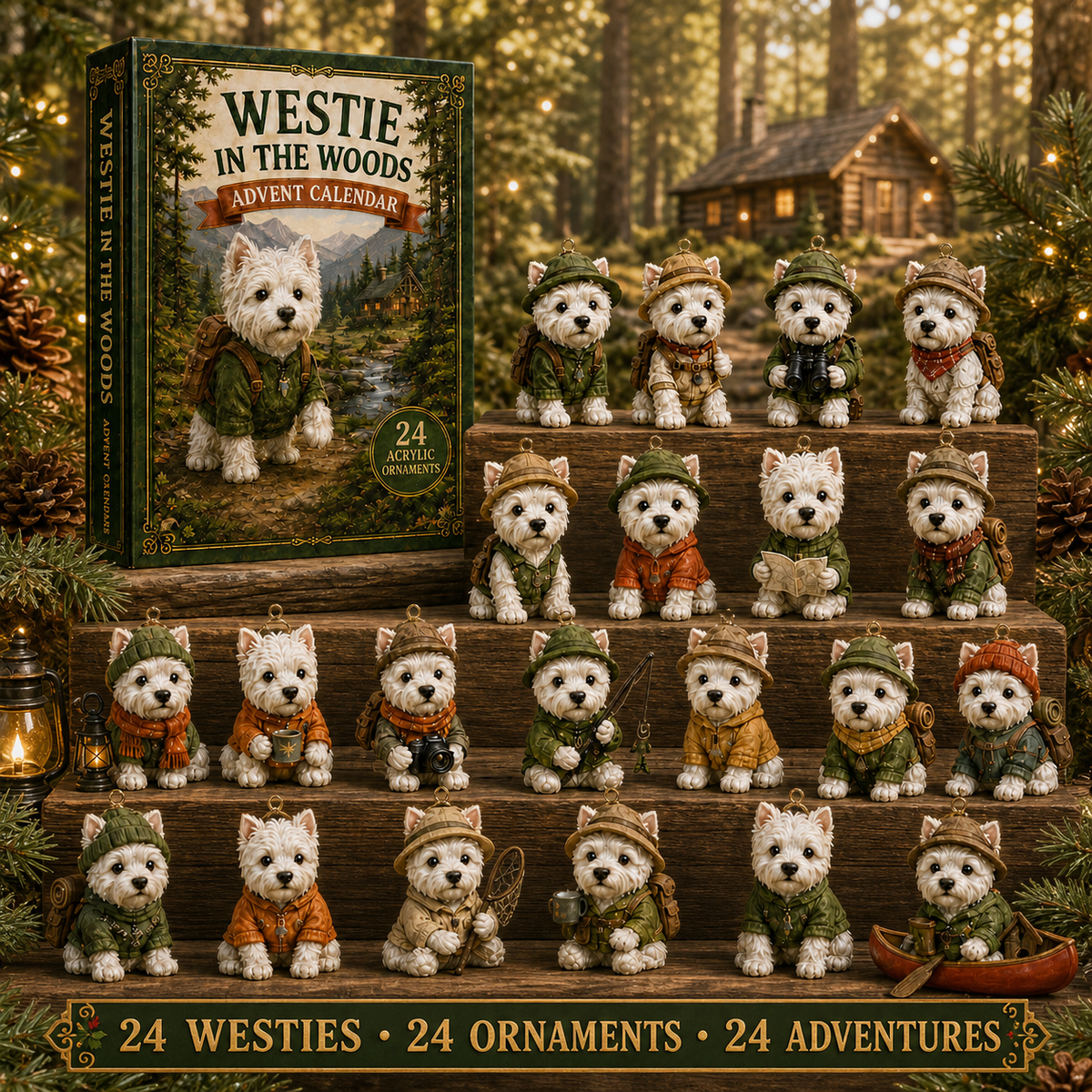 Complete 24-piece Westie In The Woods collection