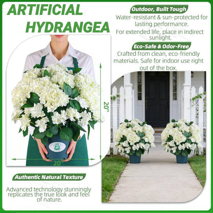 🔥Last Day 69% OFF🔥Artificial Outdoor Hydrangea Flowers - UV resistant, Waterproof, Windproof