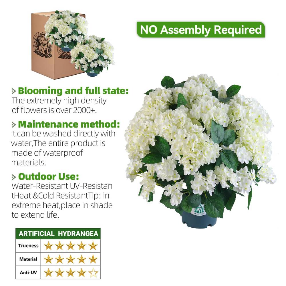 🔥Last Day 69% OFF🔥Artificial Outdoor Hydrangea Flowers - UV resistant, Waterproof, Windproof